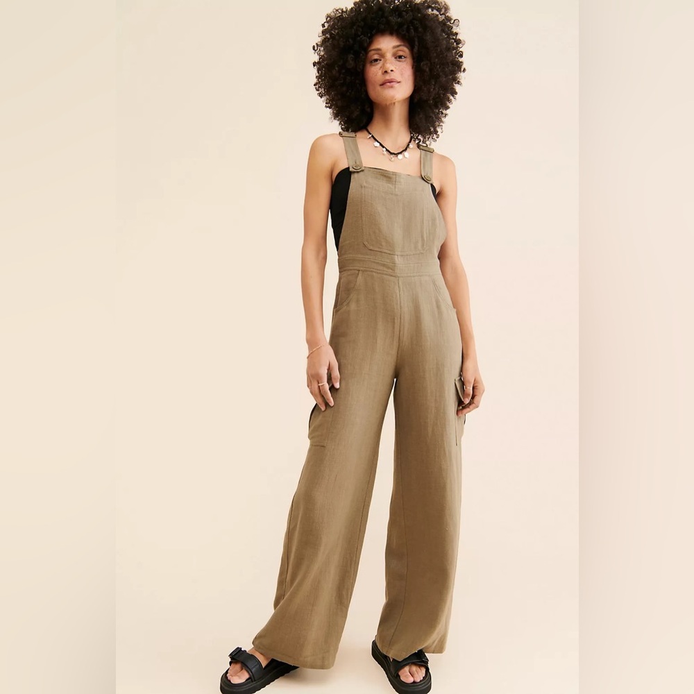Linen Cargo Overalls
